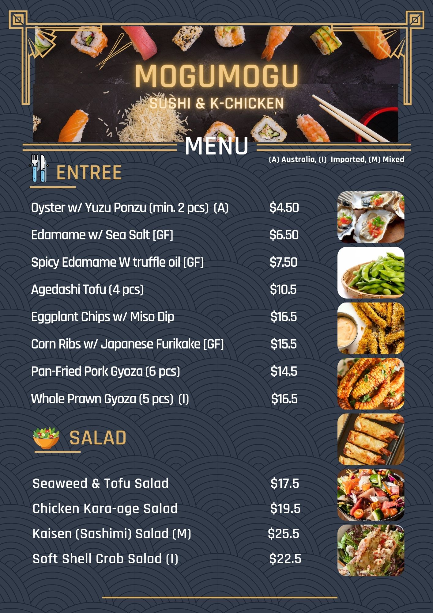 Menu Page 1